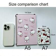 Sanrio Hello Kitty A5/A7 Coil Notebook Cute Thickened 50 Pages Stationery School Company Office Notebook - Pink - View 6