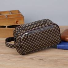 Men's PU Leather Printed Dopp Kit, Travel Shaving Set, Wrist Pouch, Anti-Theft Business Wallet, Clutch Wallet, Suitable For Teens, Casual Outdoor, Athletic, Vacation, Travel, Graduation Gifts, Birthday Dress Accessories - Multicolor - View 15