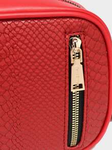 Tote&Carry Make Up Bag, UnisexLucious Snakeskin Toiletry Hygiene Fashion Bag Accessory For Travel, Make Up Bag