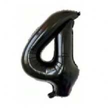 16 英寸黑色字母和数字气球铝箔氦气黑色字母派对气球聚酯薄膜气球字母和数字气球铝箔适用于生日婚礼周年派对装饰 - 黑色 - 查看 45