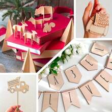 4/8/16/30pcs Craft Plywood - 8X4 Inches, 2mm Thick, Smooth Wood Boards, Suitable For Laser Cutting, DIY Projects, Architectural Models, Staining - Yellow Wood Boards