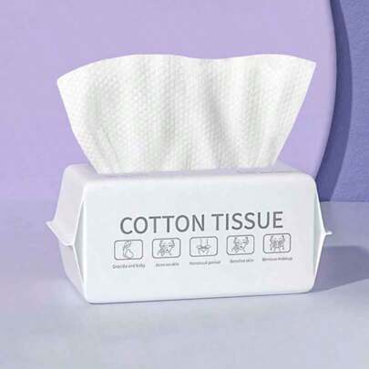 100 件装一次性洗脸巾可抽取柔软毛巾美容院清洁擦脸巾