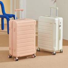 New Multi-Function Travel Suitcase 20"/24" Large Capacity Password Lock Luggage Trolley Case, Men Travel Essential - Pink - View 6
