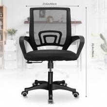 OYAJIA ✨‌Modern Ergonomic Office Chair Adjustable Swivel Mesh Computer Chair With Back Support Arms And Wheels For Home Work And Students Study Black - 黑 - 查看 11
