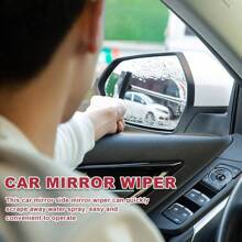 1 Piece Retractable Car Rearview Mirror Windshield Wipers, Portable Water Cleaner Tool With Telescopic Long Rod, Rain & Fog Weather Universal Auto Parts For Car Rearview Mirror, Windshield, Glass & Shower Cleaning, Pink Handle - Multicolor - View 5