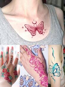 Juice Tattoo Ink, Colorful Fruit-Juice Based Body Paint Compatible With Tattoo Stencils, Suitable For Men & Women, Semi-Permanent & Waterproof Temporary Tattoo Ink - Multicolor - View 3