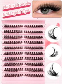 200Pcs D Curl 10 Rows 30D Individual Lash Clusters 8-16mm DIY Lash Clusters Extra Fluffy&Natural Look Reusable Individual Eyelash Extension For Self Use At Home Or On-The-Go For Daily Life&Wedding&Dating&Party&Music Festival