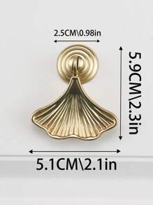 6 件创意 DIY 杏叶拉手，橱柜、梳妆台、抽屉、碗橱、入口吊坠把手，北欧简约美式家具，黄铜制成，含螺丝 - 彩色 - 查看 7