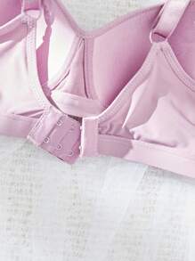 3PCS Lady's Comfortable Multicolour Wireless Soft Cup Solid Underwear Lingerie Bra - Multicolor - View 5