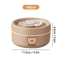 Portable 304 Stainless Steel Thermal Lunch Box With Cutlery&Lunch Bag, Cute Capybara Pattern Leak Proof Bento Box, Microwave Safe&Hot Water Heating, Insulated Anti Scalding Lunch Container, Reusable Fruit Salad Food Storage Container, Suitable For Student And Adult Use In School, Office, Outdoor Camping, Picnic, Travel