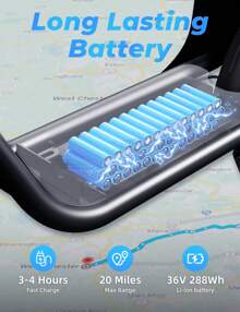 WIND HORSE Electric Scooter With Seat, 20 Miles Range Foldable Electric Scooter For Adults 265LBS Max Load, E Scooter For Commuting With Basket, 20 MPH Max Speed, 12.5" Tires Black