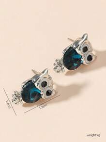 1 Pair Casual Cute Owl Design Earrings For Women