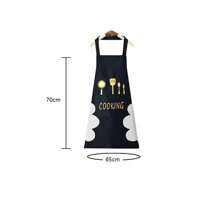 1 chiếc tạp dề gia dụng chống thấm nước, chống dầu mỡ, có thể lau tay khi nấu nướng, làm bánh, dọn dẹp, dành cho cả nam và nữ, không tay. - Một kích cỡ phù hợp cho tất cả - Xem 5