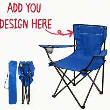 Silla de camping personalizada - Personalizable con imágenes y diseños únicos, [Silla de camping con portavasos] Silla de camping plegable con portavasos - Silla de playa para exteriores - Regalo de Navidad