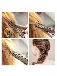 1pc Herringbone Braiding Hair Styling Tool, Hair Bun Maker, Daily Hair Accessory, French Braiding Magic Twist Holder For Beginners, Girls, Women