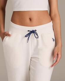 Pantalones de chándal jogger para mujer de U.S. Polo Assn., pantalones de estar en casa de felpa francesa - Nube - Ver 4