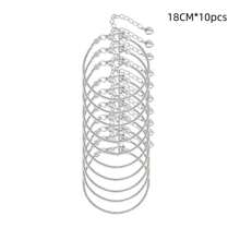 1/5/10pcs Snake Chain Pendant Bracelet With Bracelet Clasp Adjuster, Extensible Snake Chain Bracelet With Lobster Clasp, For Women DIY Jewelry Making (Slightly Varying Lengths) - Multicolor - View 14