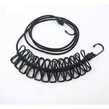 1pc Retractable Portable Travel Clothesline With 12 Clips, Indoor Drying Rack, Outdoor Camping Accessories
