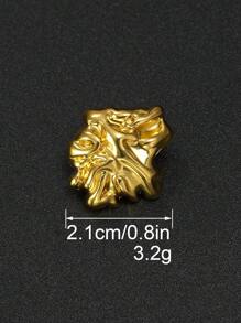 10 piezas de botones de metal vintage asimétricos y plisados, decoración versátil para abrigos, suéteres, trajes, uniformes y manualidades DIY