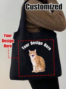 1PC Custom Pet Photos Shoulder Bags, Unique Gifts For Dog Owners, Pet Dog Lovers, Veterinarian, Animal Rescue, Birthday Present With Funny Puppy,For Graduate, Teen Girls, Freshman, Sophomore, Junior & Senior In College, University & High School,Travel Back To School,Weddings,Birthdays,Beaches,Holidays,Personalized Gift Bag,Gift For Pet Mom , Valentine's Day - Multicolor - View 4