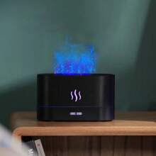 1pc Colorful Humidifier, Dynamic Sound Pickup Home Large Capacity Fog Volume, Air Aromatreatment Machine 3D Simulation Flame Aromatherapy Machine Home Desktop Indoor Diffuser Essential Oil Diffuser Automatic Spray Simulation Of Volcanic Flame Aromatherapy Machine