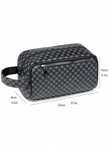 Men's PU Leather Printed Dopp Kit, Travel Shaving Set, Wrist Pouch, Anti-Theft Business Wallet, Clutch Wallet, Suitable For Teens, Casual Outdoor, Athletic, Vacation, Travel, Graduation Gifts, Birthday Dress Accessories - Multicolor - View 5