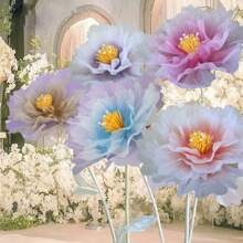 1pc 40cm Artificial Large Peony Flower Arch Decor, Party Wedding Photography Backdrop Prop, Handmade Art DIY Indoor Outdoor Wedding Decoration (Excluding Leaves And Stand) - Multicolor - View 2
