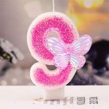 渐变紫蝴蝶数字蜡烛女神蛋糕创意公主女性生日甜品桌装饰卡、房间装饰、礼物、生日蜡烛、生日装饰、生日快乐、蛋糕蜡烛、房间装饰毕业 - 漸變紫 - 查看 10