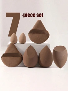 7/6/1 Pc Makeup Sponge Set, Velvet Powder Puff, Concealer Sponge, Makeup Powder Puff, Makeup Blending Sponge, Assists In Perfect Application Of Liquid, Cream And Foundation. Multi-Colored Makeup Sponges, Non-Latex Dry And Wet Use Foundation. For Face Concealer Makeup, Velvet Triangle Powder Puff, Makeup Sponge, Makeup Sponge, Makeup Powder Puff, Loose Powder Puff, Pressed Powder Puff, Setting Powder Puff, Makeup Tools, Suitable For Facial Setting