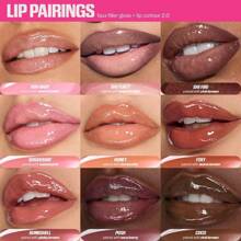 HUDA BEAUTY Lip Gloss Plumper For Fenty Beauty High-Shine Non-Sticky Formula With Vitamin E Lip Filler Effect & Hydrating Gloss 0.13 Oz/3.9 ML-Faux Filler Shiny Non-Sticky Lip Gloss-Size 0.13 Oz / 3.9 ML - She Flirty - 查看 8
