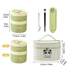 Portable 304 Stainless Steel Thermal Lunch Box With Cutlery&Lunch Bag, Cute Capybara Pattern Leak Proof Bento Box, Microwave Safe&Hot Water Heating, Insulated Anti Scalding Lunch Container, Reusable Fruit Salad Food Storage Container, Suitable For Student And Adult Use In School, Office, Outdoor Camping, Picnic, Travel