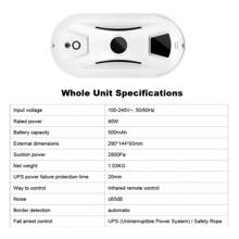 KinseiBeauty Automatic Smart Window Cleaning Robot, Home Use Glass Cleaning Appliance With Path Planning, Remote Control Electric Intelligent Window Cleaner - UK Plug(220-240V) - View 11