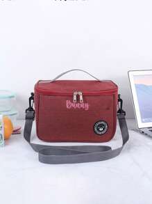 1pc Personalized Lunch Bag, Insulated Thermal Cooler Bag, Large Capacity Lunch Box Bag, Portable Tote Bag Multifunctional Picnic Bag, Suitable For Kitchen, Picnic, Gathering, Student, Office Worker, Teacher, Perfect Gift For Family, Friend, Boyfriend/Girlfriend, Christmas, Valentine's Day, Birthday - Multicolor - View 11