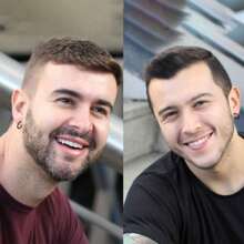 15 pares de pendientes de acero inoxidable para hombres - Aretes tipo cruz y aro, kit de joyería colgante y de perforación - Juego de 15 pares de pendientes de acero inoxidable para hombre - Ver 3