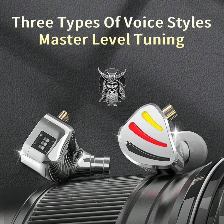 Wired Gaming Earbuds, QKZ-ODIN In Ear Monitors, Deep Bass Sound Wired Earbuds, HiFi In Ear Headphones With New 1DD 10mm Dynamic Driver, IEM Detachable Cable For Music Gaming Video Calling - Without Mic - View 1