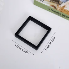 5pcs Transparent Dustproof PE Box Thin Film Floating Display Box For Rings, Jewelry, Necklace Packaging & Storage For Women Storage Organizer Travel Essentials Father Gift Back To School
