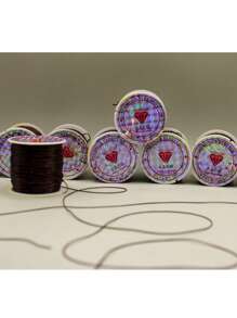 Fio Strech Elástico Para Pulseiras - Lastex - Marrom - Visão 2