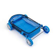 Carrinho de Boneca Infantil Reborn Menina Sag Toys Vaneza Luxo 79cm - Azul - Visão 7