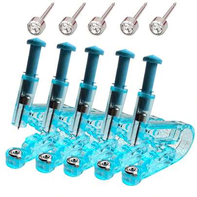 2-10pcs/Set Piercing Kit Asepsis Disposable Sterile Ear Piercing Unit Cartilage Tragus Helix Piercing Gun NO PAIN Nose Piercer Tool