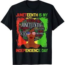 4th Of July USA Independence Day Juneteenth Black T-Shirt Women's Plus Size Graphic Tee - màu đen - Xem 1