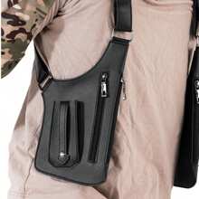 Underarm Bag With Dual Shoulder Straps, Multi-Pocket Anti-Theft Bag, Casual Underarm Backpack, Anti-Theft Hidden Underarm Wallet, Pocket Leather Case Casual Shoulder Bag - Multicolor - View 4