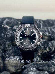 Men's Business Wrist Watch, Fashion Casual Quartz Watch For Men With Retro Sports Silicone Band, Sporty Men's Watches