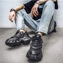 Men's Stylish White Sneakers - 2025 New Breathable, Cushioned For Comfort, Versatile For Business & Outdoor Activities - Black - View 8