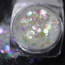 0.1 毫米 0.2 毫米 0.4 毫米全息细白色闪光粉适用于指甲、树脂、蜡烛制作、工艺品 - 彩色 - 查看 10