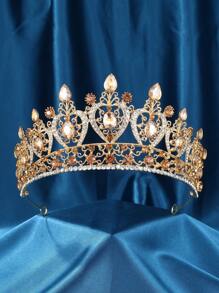 Women's Princess Crown Headpiece, Birthday Queen Black Crystal Crown, Suitable For Party, Birthday, Halloween, Photography, Gift-Giving, Christmas And Other Occasions - Multicolor - View 12