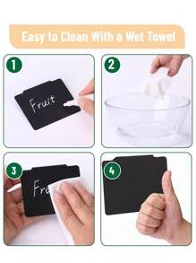 6/12pcs Basket Labels Clip On With Chalk Markers,Removable Storage Bins Chalkboard Labels,Reusable Storage Bins Pantry Labels Clip,Black Plastic Clip On Labels,Basket Tags,Bin Clips