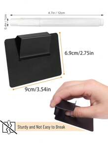 6/12pcs Basket Labels Clip On With Chalk Markers,Removable Storage Bins Chalkboard Labels,Reusable Storage Bins Pantry Labels Clip,Black Plastic Clip On Labels,Basket Tags,Bin Clips