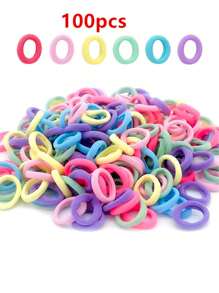 100/200/500 piezas Gomas de pelo de algodón sin daño (aproximadamente 2.54 cm)
