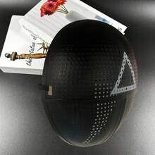 Cool Black Dress Mask, Costume Accessories Role-Playing Party Mask, Fashion U Fish Game Movie Theme Mask Triangle Circle Square Boss Performance Props - Multicolor - View 2