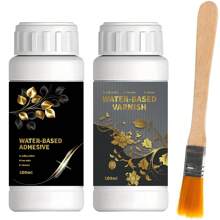 100mml Golden Leaf Adhesive, Water-Based Varnish, DIY Jewelry Making Supplies, Crafts & Sewing, Artistic Gilding Kit - Black - View 1
